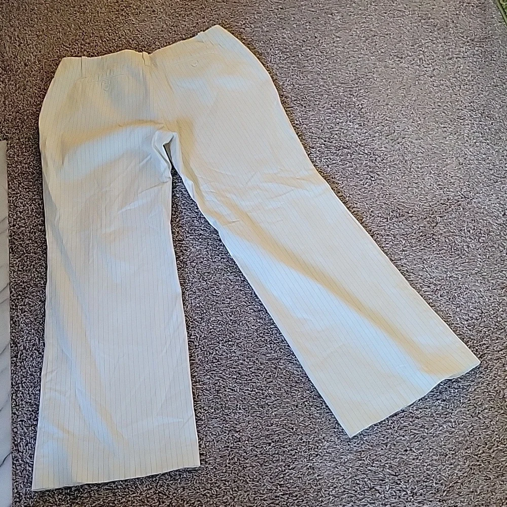 New York & Company, Size 12, Beige pinstripe pants - Picture 3 of 3